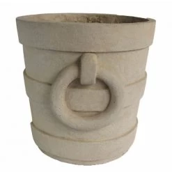 Aztec Round Large Cast Limestone Planter
