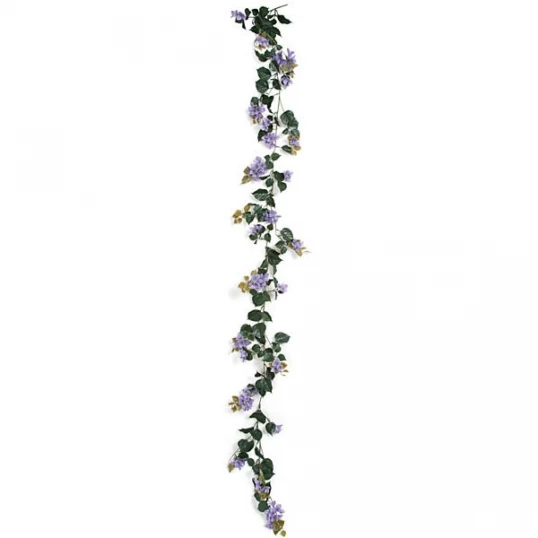 9.5 Foot Outdoor Lavender/Purple Bougainvillea Garland (Set Of 4) - Image 2