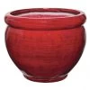 11 Inch Red/Black Fiberglass Fishbowl: 12 Inch Inside Dia.