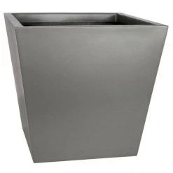 23H X 25W Inch Matte Charcoal Fiberglass Planter: 21 Inch Inside Dia.