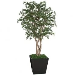8 Foot Fire Retardant Oak Tree With Natural Trunks: Potted