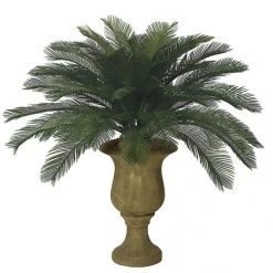 3 Foot Outdoor Artificial Cycas Palm Cluster With 48 Fronds