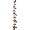 9.5 Foot Outdoor Red Bougainvillea Garland (Set Of 4)