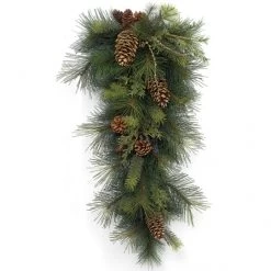 36 Inch Mixed Austrian Sugar Pine Teardrop Swag