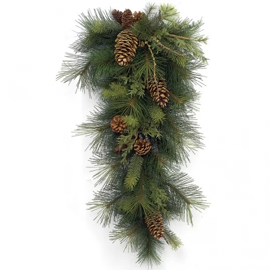 36 Inch Mixed Austrian Sugar Pine Teardrop Swag