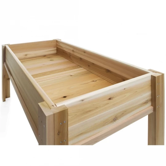 4 Foot Cedar Raised Garden Box With Legs - Image 2