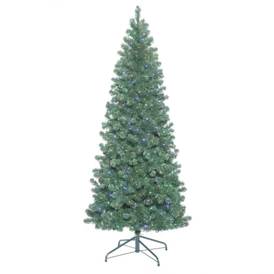 6.5 Foot Oregon Fir Slim Tree: Multi-Colored LEDs