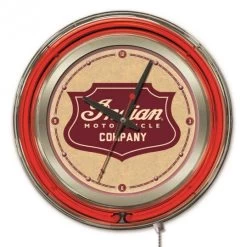 15 Inch Indian Motorcycle Shield Neon Clock