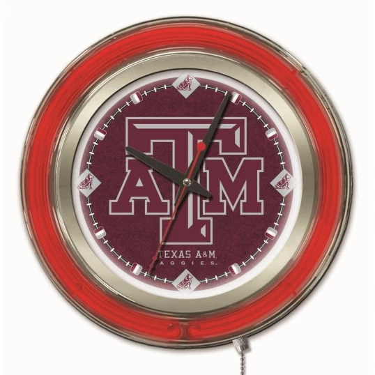 15 Inch Texas A&M Neon Clock