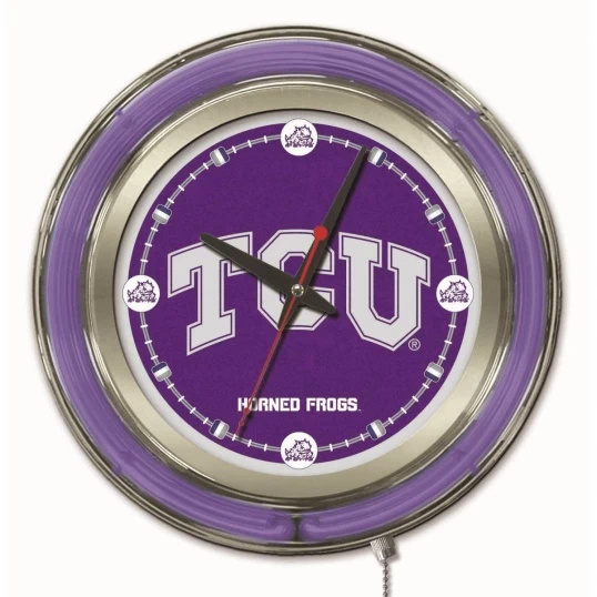 15 Inch TCU Neon Clock