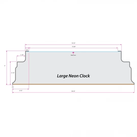 19 Inch Grand Valley State Neon Clock - Image 2
