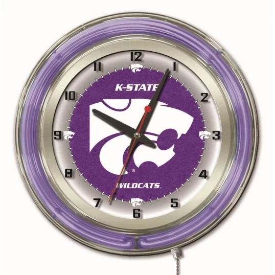19 Inch Kansas State Neon Clock