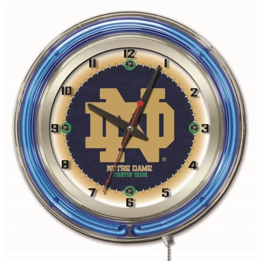 19 Inch Notre Dame Neon Clock