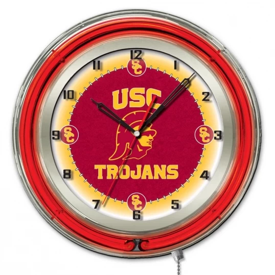 19 Inch USC Trojans Neon Clock