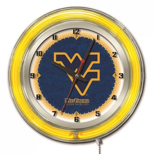 19 Inch West Virginia Neon Clock