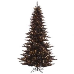 4.5 Foot Slim Black Fir Tree: Clear Lights