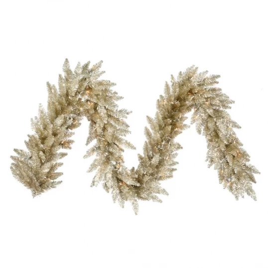 9 Foot X 14 Inch Champagne Garland: Unlit