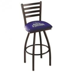 25 Inch Black North Florida Ladder Back Swivel Bar Stool