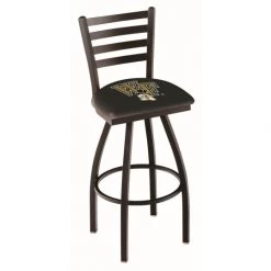 30 Inch Black Wake Forest Ladder Back Swivel Counter Stool