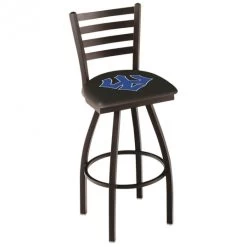 30 Inch Black Washington & Lee Ladder Back Swivel Counter Stool