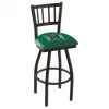25 Inch Black Hawaii Jailhouse Back Swivel Bar Stool