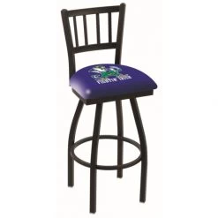 30 Inch Black Notre Dame Leprechaun Jailhouse Back Swivel Counter Stool