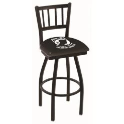 30 Inch Black POW/MIA Jailhouse Back Swivel Counter Stool