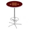 42 Inch Chrome Iowa State Pub Table