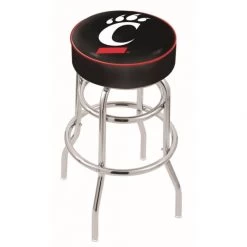 30 Inch Cincinnati 2-Ring Swivel Counter Stool W/ Chrome Base