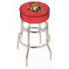 25 Inch Ottawa Senators Chrome 2-Ring Base Swivel Bar Stool