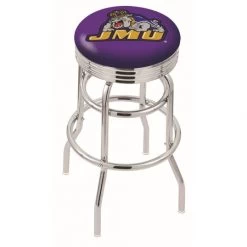 L7C3 - 25 Inch Chrome 2-Ring James Madison Swivel Bar Stool