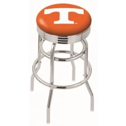 L7C3 - 25 Inch Chrome 2-Ring Tennessee Swivel Bar Stool