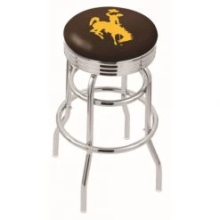L7C3 - 25 Inch Chrome 2-Ring Wyoming Swivel Bar Stool