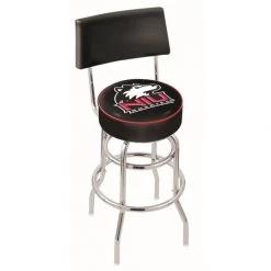 30 Inch Chrome 2-Ring Northern Illinois Swivel Counter Stool W/ Back