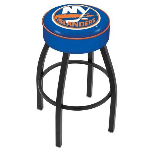 30 Inch New York Islanders Logo Swivel Counter Stool W/ Black Base