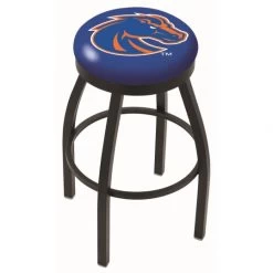 30 Inch Black Boise State Swivel Counter Stool W/ Accent Ring