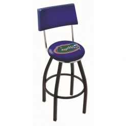 25 Inch Black Florida Swivel Bar Stool W/ Back