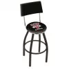 30 Inch Black Valdosta State Swivel Counter Stool W/ Back