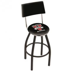 30 Inch Black Valdosta State Swivel Counter Stool W/ Back