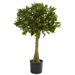 3 Foot Artificial Bay Leaf Topiary Limited UV
