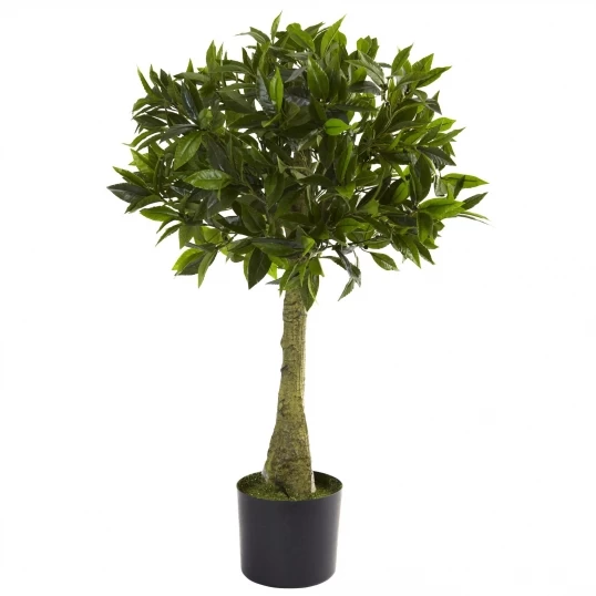 3 Foot Artificial Bay Leaf Topiary Limited UV