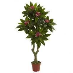 5 Foot Outdoor Artificial Plumeria Tree: Limited UV
