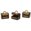 5 Inch Decorative Chest With Map (Set Of 3)