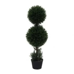 3 Foot UV Protected Cedar Double Ball Topiary: Potted