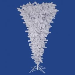 5.5 Foot White Upside Down Christmas Tree: Multi-Colored LEDs