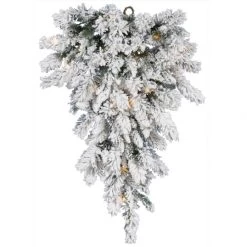 36 Inch Snow Ridge Christmas Teardrop: Clear Lights