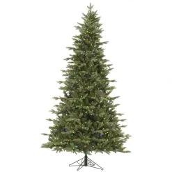 4.5 PE/PVC Foot Artificial Balsam Fir Christmas Tree: Multi-Colored LEDs