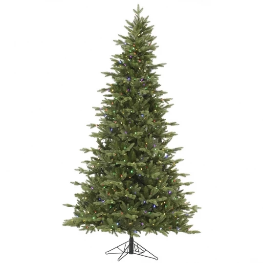 4.5 PE/PVC Foot Artificial Balsam Fir Christmas Tree: Multi-Colored LEDs
