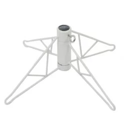 34 Inch White Folding Metal Christmas Tree Stand