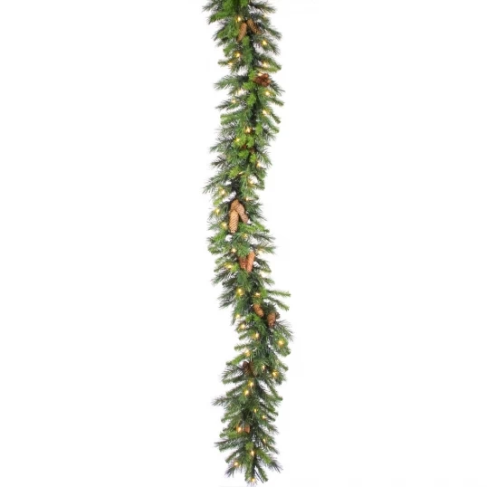 9 Foot X 16 Inch Cheyenne Garland: Clear LEDs